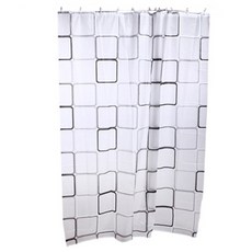 격자패턴 샤워커튼, 혼합 색상, 1개