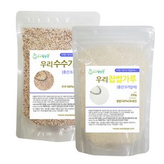 우리방앗간 중간크기 입자 찹쌀가루 200g + 수수가루 200g, 1세트