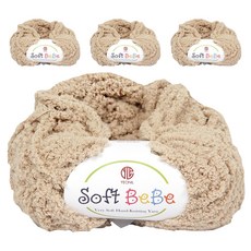 소프트베베 극세사 뜨개실, 23 베이지, 4개