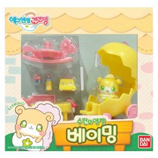 반다이 에그엔젤코코밍 수건의 엔젤 베이밍 소꿉놀이 완구, 혼합 색상, 1개