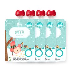 에바토 휴대용이유식 130g, 전복 + 잣 혼합맛, 4개