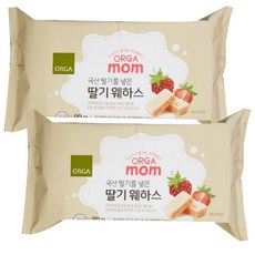 [올가홀푸드] 올가 부드럽고 달콤한 웨하스 딸기, 90g, 2개