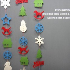 休普萊茵 winter DIY 掛旗, 混合顏色, 1個