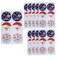 E-Home烘焙聖誕貼紙圓形, 混色, 10片