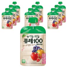 일동후디스 유기농과일 퓨레100 80g, 종합과일맛, 10개