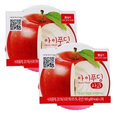 LG생활건강 아이 푸딩 100g, 사과, 4개