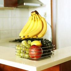 stopia 香蕉掛勾水果籃, 銀色