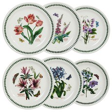 美濃港植物園盤子套裝, 混合顏色, 大餐盤 6入, 1套