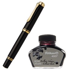 PELICAN 派力肯 百利金 鋼筆瓶墨水套組 M400, EF, 黑色的