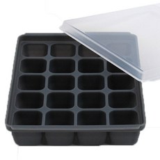 tgm 矽膠多功能20格副食品冷凍盒, 灰色, 1個