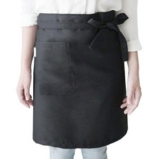 Maison Textile Mono 咖啡師半身圍裙, 黑色, 1個