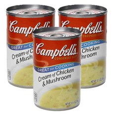 캠벨 스프 크림 오브 치킨 앤 머쉬룸, 298g, 3개