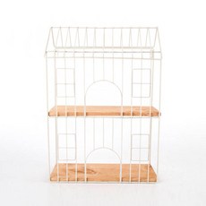 鋼材2層房屋裝飾架 CYST018, 象牙