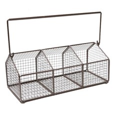 THE ZAKKA 金屬3格籃 深棕色 CYST101, 1 個