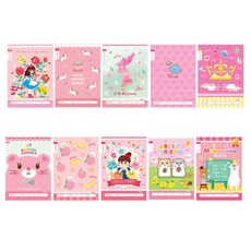 아이비스 8000 초등 1-2 노트 여아용 10p, 혼합 색상, 1세트