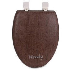 샤바스 우디 변기커버 특대형, 월넛, 1개