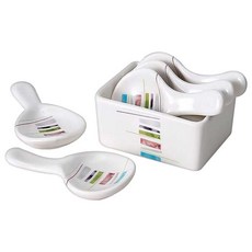 Correl Coordinates手工藝圓形湯匙筷架, 白色的