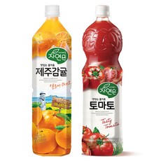 웅진 자연은 과일주스 제주감귤 + 토마토 세트, 2개, 1.5L