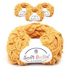 YEONIL Soft BeBe light 超細纖維編織線 4球, 4 Umber, 1個