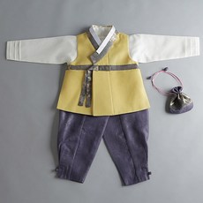 geumdong hanbok 男童黃金色織韓服套裝 GD518 + 福袋