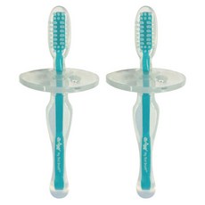 앙쥬 유아용 실리콘칫솔 2단계, 투명, 1개입, 2개