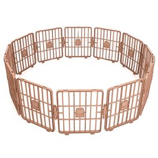 簡約寵物用圍欄 12入+卡扣 12入, 珍珠棕