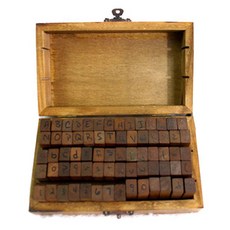 英文字母數字印章, 木（流動的身體）, 1個