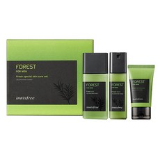 innisfree 男性清新護膚組, 化妝水180ml+乳液120ml+洗面乳50ml, 1組