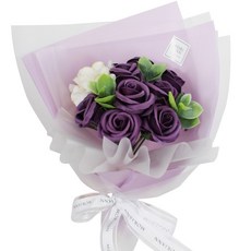 MORIANN 可愛繡球花束人造花, 紫色