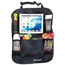 汽車座椅防踢儲物墊, 黑色, 1個