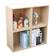 KAZT 方形收納櫃 4入, 天然