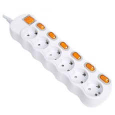 HyundaiEletric 節能6孔一體獨立2800W 16A 5M_HT075, 1個