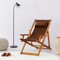 마켓비 ANEK 접이식 의자 팔걸이형, 브라운