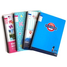 아이비스 초등영어스프링노트 SP MT, 블루런던, 블루뉴욕, 민트알파벳, 핑크뉴욕, 4개입