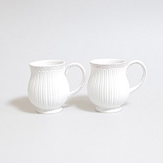 Ashley 馬克杯花瓶 2入, 白色