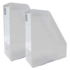 Heemang 簡約文件整理盒, 白色, 2個