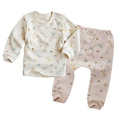 NATURA ORGANIC 新生兒動物內衣長袖家居服