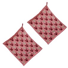 lapezzo 주방 고리 핸드타올 레빗, 핑크, 2개