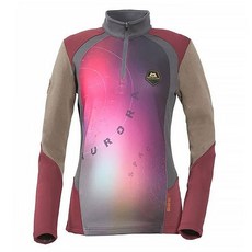 MOUNTAIN EQUIPMENT 女款拼色漸層半拉鍊長袖T恤 M號