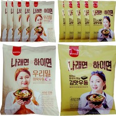 삼립 나래면 하이면 우리밀 어묵우동 209 g 6p + 한국식 옛날 김맛우동 227 g 6p, 1세트