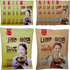 삼립 나래면 하이면 한국식 옛날 김맛우동 227 g 6p + 삿포로식 매콤우동 234 g 6p, 1세트, 227g