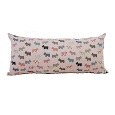 ICONI HOUSE 純棉可愛狗狗圖案靠墊套, 粉紅色