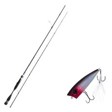 Aomax Neo Black旋轉式擬餌竿 S-662ML+Damiki D-Pop 70硬餌擬餌 271H BS CRYSTAL, 1套