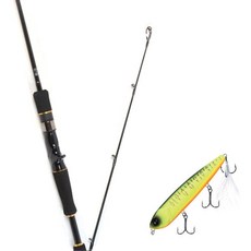 Won Da Avalon餌料擬餌釣魚竿 632M+Damiki Rambler 120硬餌擬餌 350D NIGHT SPINE CHART, 1套