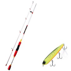 Apis Bass Game XT 路亞釣竿 白色 + Damiki Rambler 120 硬餌路亞 350D NIGHT SPINE CHART, 1套