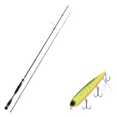 Aomax Neo Black旋轉式擬餌釣竿 S-662ML+Damiki Rambler 120硬餌擬餌 350D NIGHT SPINE CHART, 1套