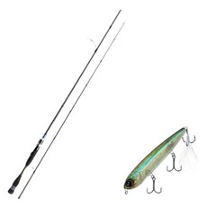 Aomax Neo Black旋轉式擬餌竿 S-662ML+Damiki Rambler 120硬餌擬餌 347T CLEAR REAL BAIT, 1套