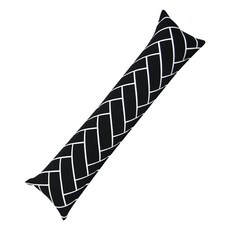 幾何圖靠枕套 不含枕芯, 黑色的