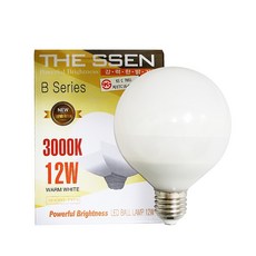 THESSEN LED 볼전구 12W, 전구색, 1개