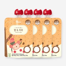 攜帶式輔食飲 130g, 栗子蘋果綜合口味, 4入